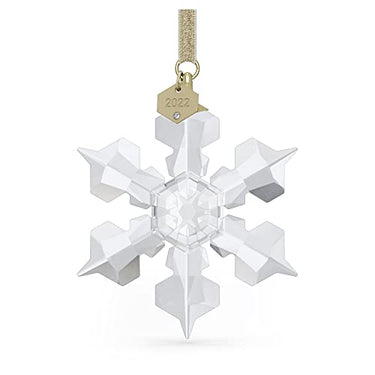Swarovski Annual Edition 2022 Ornament, Schneeflocke mit Prachtvollem Lamé-Band und Klarem Swarovski Kristall im Sale